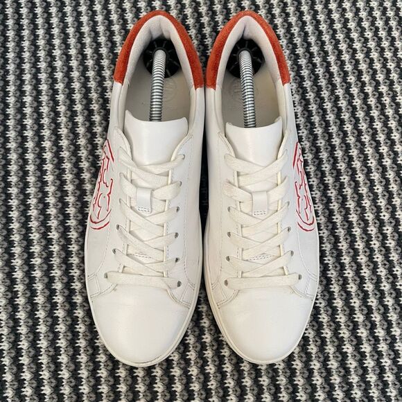 Tory Burch white/orange sneakers women’s shoe size 7 - Picture 8 of 11